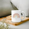 thumbnail image 2 of Inspirational Maya Angelou Quote Try To Be A Rainbow In Someone''s Cloud Ceramic Double Side Printed Mug Cup,Boho Neutral Rainbow Coffee Milk Tea Mug Cup,Gifts For Girls Women Sister Mom - 11 oz, 2 of 4