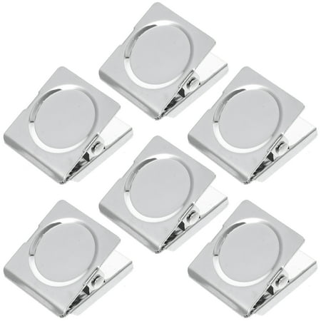

BESTONZON 6pcs Magnetic Clips Metal Clips Refrigerator Whiteboard Magnets Clip Memo Note Clip