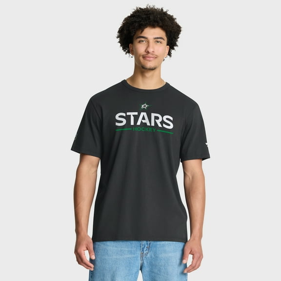 Men's Fanatics Black Dallas Stars Authentic Pro Primary T-Shirt