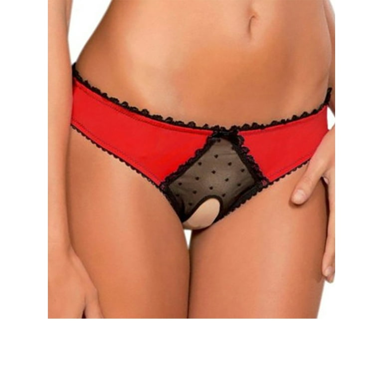 Sexy Thongs Panties Open Crotch Crotchless Underwear Night Knickers  G-string 