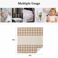 thumbnail image 5 of Retro Brown Cloth Napkins, Farmhouse Buffalo Plaid Vintage Beige Washable and Reusable Dinner Napkins Set of 6, Table Napkin for Kitchen Party Birthday Wedding Hotel Housewarming 20"x20", 5 of 9