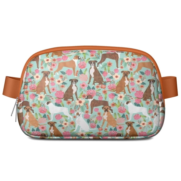 Sac Banane Artistique avec Imprimé de Chien – Design Mignon de Chiot et Empreinte de Patte – Sac de Taille Imperméable et Ajustable pour Activités Extérieures, Course et Voyage