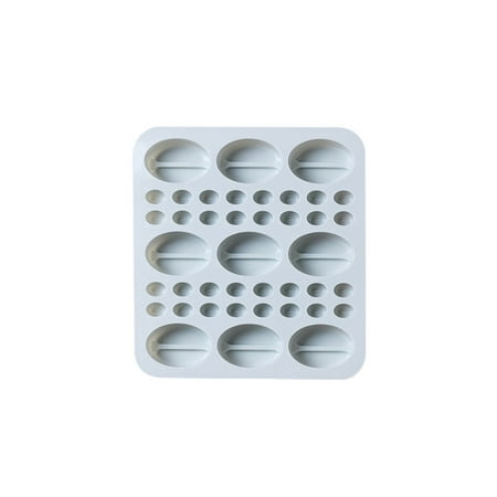 

Fsqjgq Small Foil Pans 3 Coffee Beans Silicone Mould Fondant Cake Chocolate Cookie Decorating Mould Cake Tools Hot Chocolate Molds Silica Gel Blue