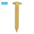 thumbnail image 2 of 100Pcs Round Head Nail Brazen Brass Vintage DIY Craft Fastener Installation Accessories10mm Length, 2 of 8