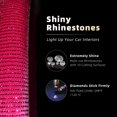 thumbnail image 3 of Bling Steering Wheel Cover with Velvet Cloth and Crystal Rhinestones - Universal 15 Inch Hot Pink Diamond Car Steering Wheel Protector for Women Girls, 3 of 8