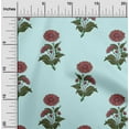 thumbnail image 1 of oneOone Georgette Viscose Baby Blue Fabric Floral Block Craft Projects Decor Fabric Printed By The Yard 42 Inch Wide, 1 of 4