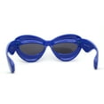thumbnail image 4 of Womens Funky Balloon Thick Cat Eye Retro Plastic Sunglasses Blue Black, 4 of 4