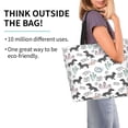 thumbnail image 2 of Fotbe Dachshund Dog Puppy Bolsa Tote Estética de Lona con Estampado para Mujer - Bolsa Reutilizable de Hombro Casual para Vacaciones, Compras, Trabajo y Gimnasio, 2 of 8