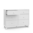 thumbnail image 5 of Storkcraft Modern 6-Drawer Kids and Baby Double Dresser, White, 5 of 9