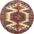 thumbnail image 1 of Ahgly Company Indoor Round Traditional Tangerine Pink Persian Area Rugs, 4' Round, 1 of 6
