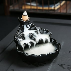 Pure Handmade Ceramic Waterfall Backflow Incense Burner Holder Home Decor Aromatherapy Decoration Walmart Com Walmart Com