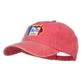 thumbnail image 2 of Iowa State Flag Map Embroidered Washed Cap - Red OSFM, 2 of 5