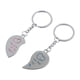 thumbnail image 1 of 2Pcs Rhinestone Decor Heart Pendant Lover Keychain Keyring, 1 of 5