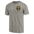 thumbnail image 2 of Men's Gray Denver Nuggets Primary Logo Left Chest Distressed Tri-Blend T-Shirt, 2 of 3