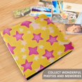 thumbnail image 4 of FORMRS 3 Ring Photo Album 4"x6" Self Adhesive Large Capacity PU Leather Cover, Large Pink Stars, 4 of 8