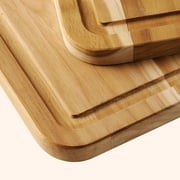 Tramontina 2-Piece Teak Wood Cutting and Serving Board Set, Mineral Oil Coated, Drip Ring