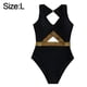 thumbnail image 2 of Trajes de baño de una pieza para mujer, traje de baño de cintura alta con corte y control de abdomen, traje de baño de 1 pieza con lazo en la espalda, 2 of 5