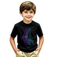 thumbnail image 3 of Boys T Shirts Round Neck Cartoon Print Back To School Short Sleeve T Shirt Top Fashion Casual Sports T-Shirt Preppy Tee for Boys & Girls, 3 of 4