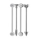 thumbnail image 5 of Aretes de acero inoxidable Fernando 4x Joyería Quirúrgica de Cuerpo Plata, 5 of 7