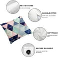 thumbnail image 4 of Triangles Navy Blush Mint Pillows Case Soft Throw Pillow Double-Sided Digital Printing Couch Pillowcase Square, 4 of 5