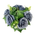 thumbnail image 1 of Corona De Velas Con Rosas Y Hojas Verdes. Corona De Velas Adecuada Para Bodas, Fiestas En Casa, Mesas, Coronas Decorativas Y Suministros Decorativos., 1 of 7