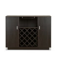 thumbnail image 2 of ACME Hazen Rectangular Wood Server with Wine and Stemware Rack in Espresso, 2 of 7