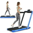 thumbnail image 1 of Patiojoy 2-In-1 Folding Treadmill 2.25HP Electric Walking Jogging Machine with Dual Display Blue, 1 of 6
