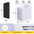 thumbnail image 3 of 2 piezas de luz de pared LED para interiores, aplique de pared blanco moderno de 6 W, lámparas de aluminio para sala de estar, dormitorio, cocina, blanco frío [Clase energética A++], 3 of 5