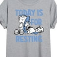 thumbnail image 3 of Peanuts - Today Is For Resting - Women's Oversized T-Shirt, 3 of 6