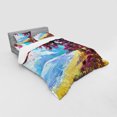 thumbnail image 2 of Ambesonne Floral Bedding Set 4 Pcs, Summer Blossom Trees, Queen, Blue Pink Cream, 2 of 2