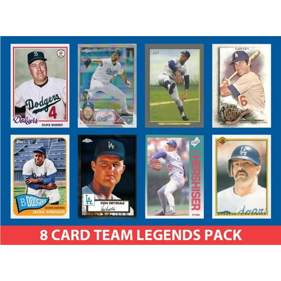 Los Angeles Dodgers 8 Card Legends Pack 2023 Topps Bowman Koufax Kershaw Garvey