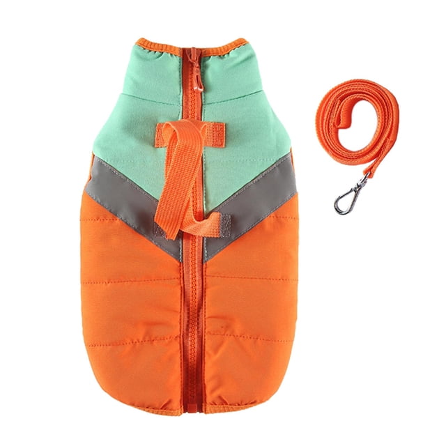 Abrigos para perros para clima frío, ropa gruesa y cómoda, chaleco para perros pequeños Naranja