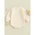 thumbnail image 4 of Bagilaanoe Newborn Baby Girl Oversized Romper Sweatshirt Long Sleeve Bodysuits Letter Print Pullover 3M 6M 12M 18M Infant Casual Tee Tops, 4 of 8