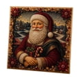 thumbnail image 2 of DIY Pearl Painting Kit Christmas Santa Claus 3D Bead Art Craft with Frame, 20cm Square Canvas Mosaic Decor Set for Adults Kids, Easy Holiday Home Wall Hanging Gift, 2 of 6