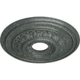 thumbnail image 3 of Ekena Millwork 17 5/8"OD X 3 5/8"ID X 1 7/8"P Orleans Ceiling Medallion (Fits Canopies up to 4 5/8"), Hand-Painted Athenian Green Crackle, 3 of 7
