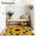 thumbnail image 3 of ODIKA 2'x3' Machine Washable Non-Slip Area Rug, Sunflower Field Botanical Print with Blooming Petals Motif High Traffic Rug, Yellow, 466207, 3 of 7