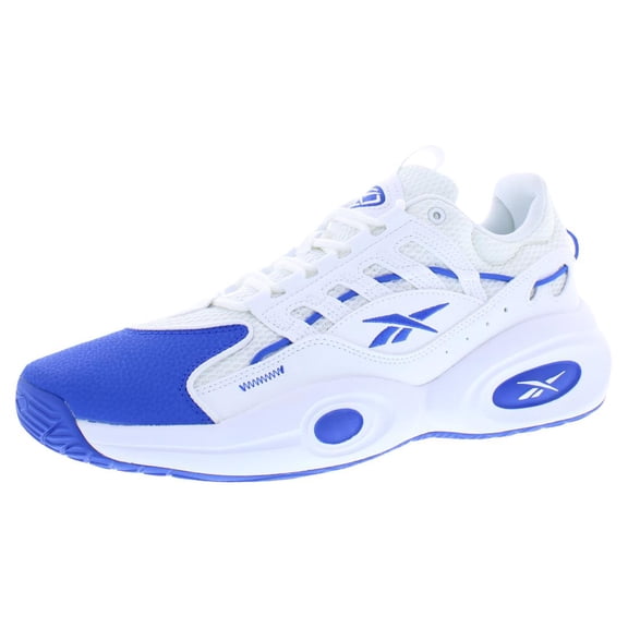 Reebok Solution Mid Unisex Shoes Size 10, Color: Footwear White/Electric Cobalt/Electric Cobalt