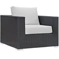 thumbnail image 6 of Modway Convene 5-Piece Aluminum and Rattan Patio Sofa Set in Espresso/White, 6 of 7