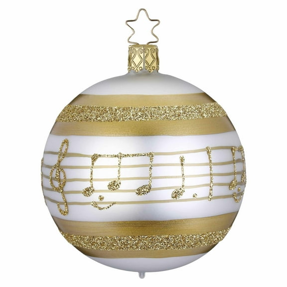 Inge Glas Christmas Melody Ornament Glass Ball Christmas Music 21341T008