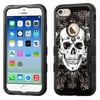 ShockProof Case for Apple iPhone 8, OneToughShield Â® Hybrid 3-Layer Protector Case (Black/Black) - Grunge Skull