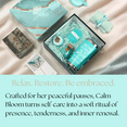 thumbnail image 4 of Calm & Bloom Deluxe – Coffret-Cadeau Spa Sarcelle avec Ourson-Serviette, 4 of 4
