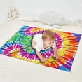 thumbnail image 2 of Colorful Rainbow Tie Dye Spiral Pattern Blanket,Comfortable Soft Flannel Throw Blanket,All Season,Warm Lightweight Blankets for Sofa Bed Couch Living Room Chair,30"x40", 2 of 4
