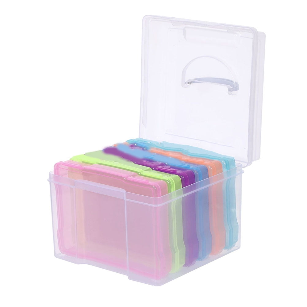  Novelinks Transparent 4 X 6 Photo Storage Boxes - Photo  Organizer Cases Photo Keeper Picture Storage Containers Box For Photos - 10  PACK