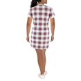 thumbnail image 2 of Tommy Hilfiger Womens Metallic Trim Plaid T-Shirt Dress, 2 of 2