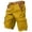 Yellow #22, variant on Dresfit Men's Cargo Shorts Knee Length Drawstring Shorts Summer 2026 Big and Tall Baggy Fishing Short Pants Stretch Elastic Waist Hiking Bottoms with Pockets 4XL