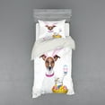 thumbnail image 2 of Ambesonne Easter Bedding Set 4 Pcs, Dog as Easter Bunny, Queen, Multicolor, 2 of 3