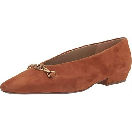 

Sam Edelman Jenica Frontier Brown Chain Details Slip On Pointed Toe Dress Flats (Frontier Brown 7)