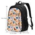 thumbnail image 5 of Balery Cute Chickens Print USB Charging Backpack for Men and Women - Water-Resistant, Anti-Theft Laptop Backpack with USB Port for Travel, Work, School, and College, 5 of 7