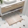 thumbnail image 2 of Alfombra de baño FRESHMINT Chunky Ombre chenilla 43 x 61 cm, color beige y blanco, 2 of 7