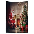 thumbnail image 3 of Ambesonne Santa Tablecloth Rectangular Table Cover, Santa Reading Letter Home, 60"x84", Multicolor, 3 of 4